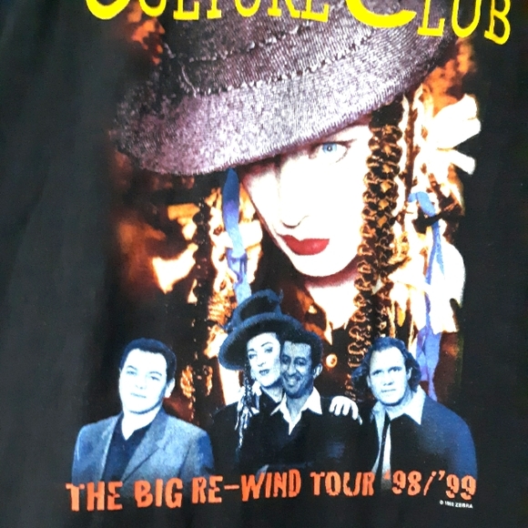 RARE! "CULTURE CLUB" REWIND TOUR 98/99 CONCERT T SHIRT BLACK XL - Picture 1 of 5